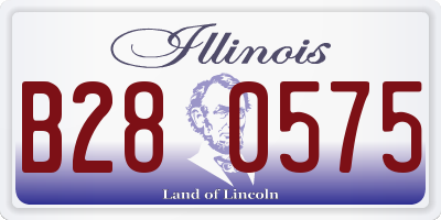 IL license plate B280575