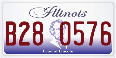 IL license plate B280576