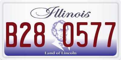 IL license plate B280577