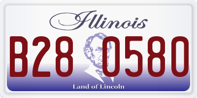 IL license plate B280580