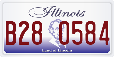 IL license plate B280584