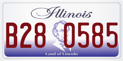 IL license plate B280585