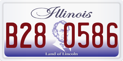 IL license plate B280586
