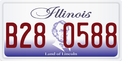 IL license plate B280588