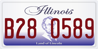IL license plate B280589