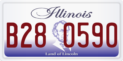 IL license plate B280590