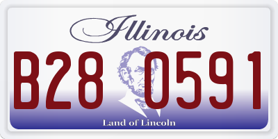 IL license plate B280591