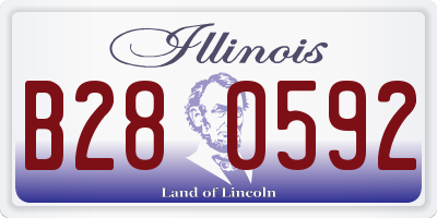 IL license plate B280592