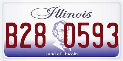 IL license plate B280593