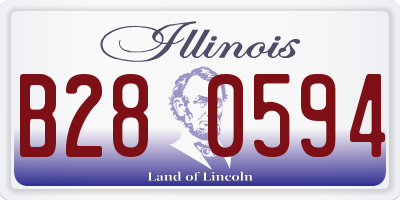 IL license plate B280594