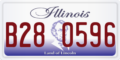 IL license plate B280596