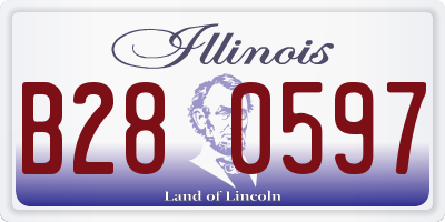 IL license plate B280597