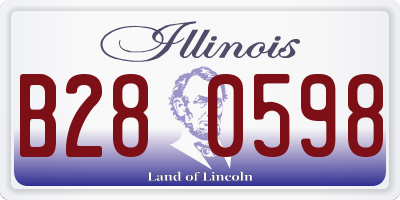 IL license plate B280598