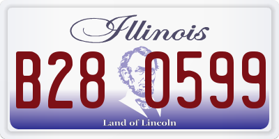 IL license plate B280599