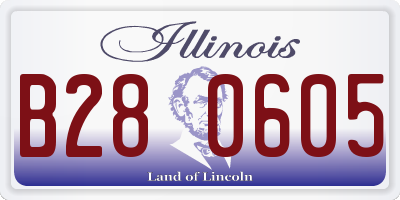 IL license plate B280605