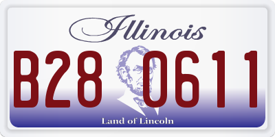IL license plate B280611