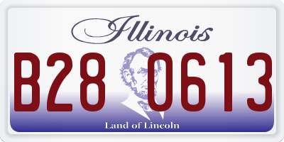 IL license plate B280613