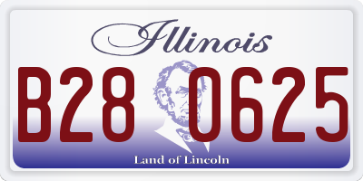 IL license plate B280625