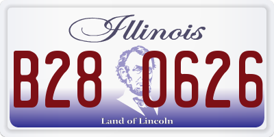 IL license plate B280626