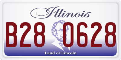 IL license plate B280628