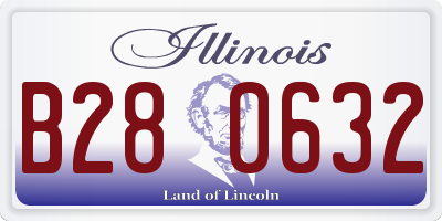 IL license plate B280632
