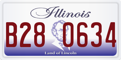 IL license plate B280634