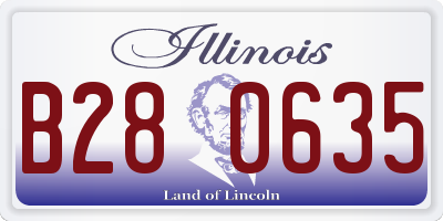 IL license plate B280635