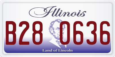 IL license plate B280636