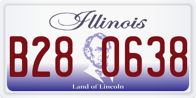 IL license plate B280638