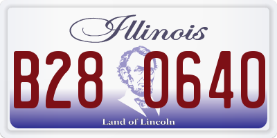 IL license plate B280640