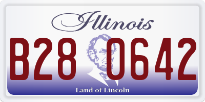 IL license plate B280642