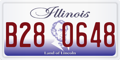 IL license plate B280648