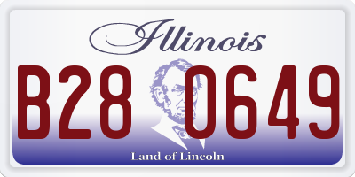 IL license plate B280649