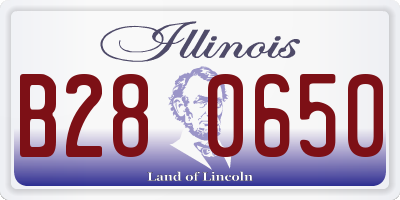 IL license plate B280650
