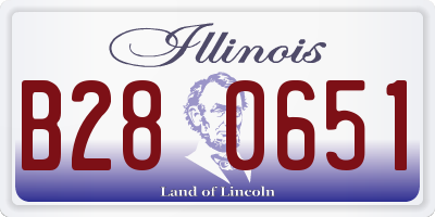 IL license plate B280651