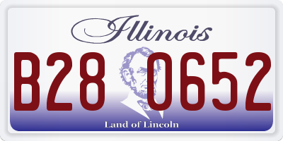 IL license plate B280652