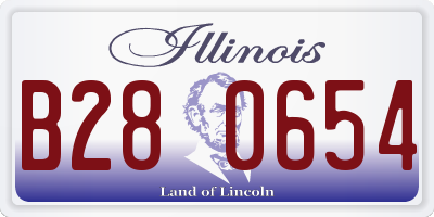 IL license plate B280654