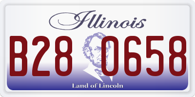 IL license plate B280658