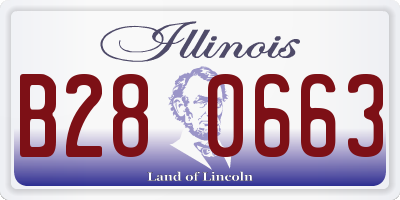 IL license plate B280663