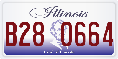 IL license plate B280664