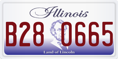 IL license plate B280665