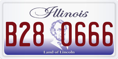 IL license plate B280666