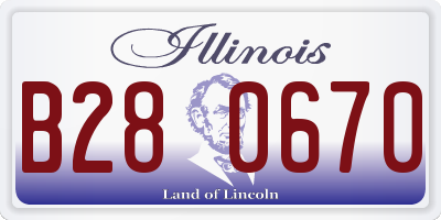 IL license plate B280670