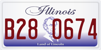 IL license plate B280674