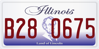 IL license plate B280675