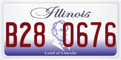 IL license plate B280676
