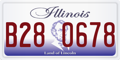 IL license plate B280678