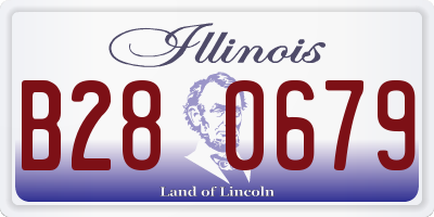 IL license plate B280679