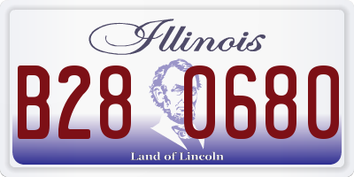 IL license plate B280680