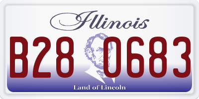 IL license plate B280683
